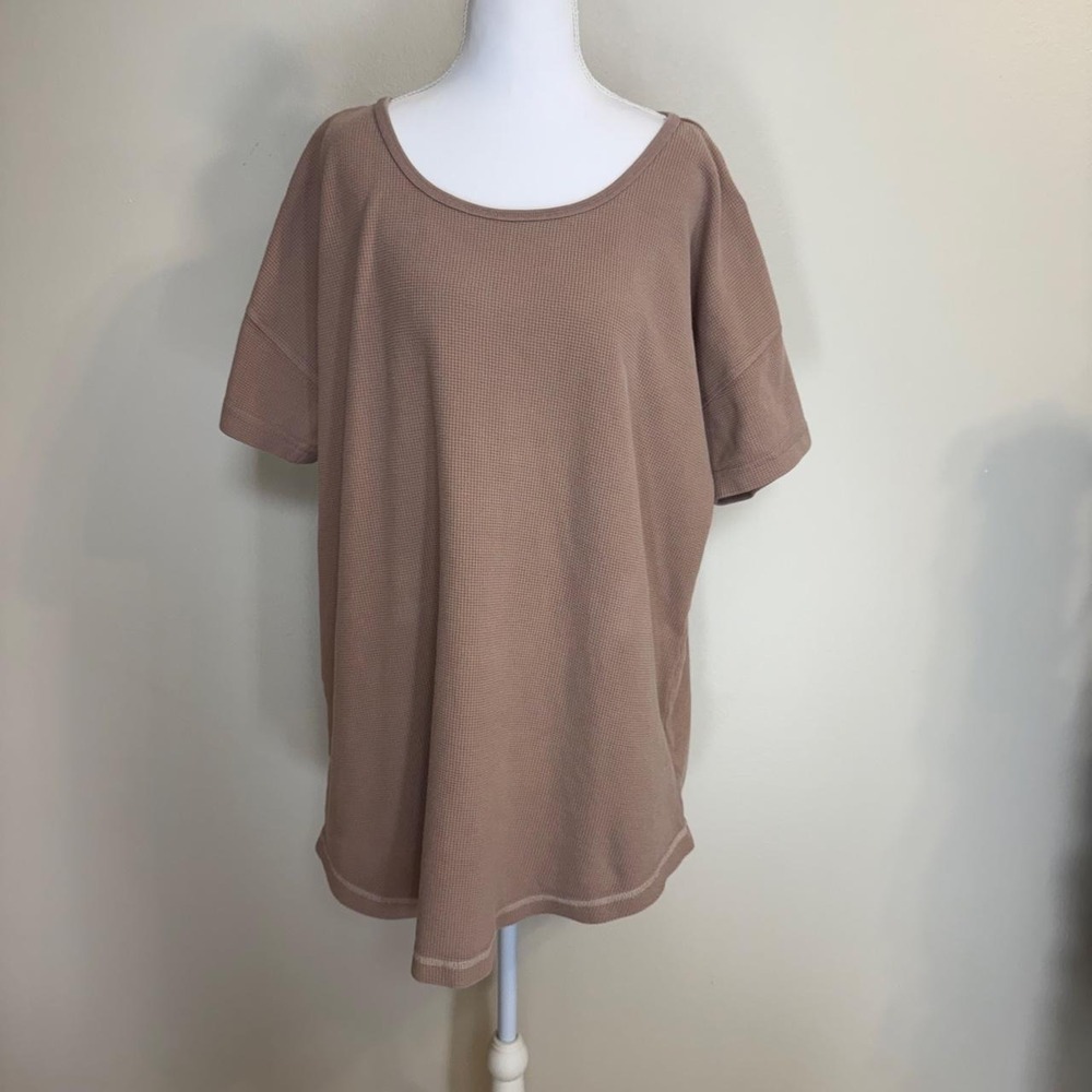 Pact 100% Organic Cotton Oversized Waffle Knit Top Womens XL Minimalist